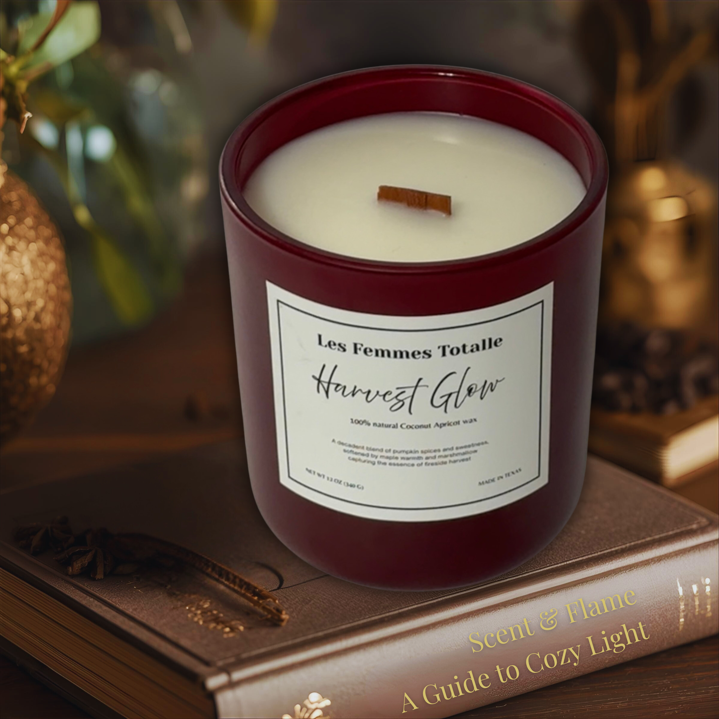 Harvest Glow - 100% Natural Coconut Apricot Wax Candle
