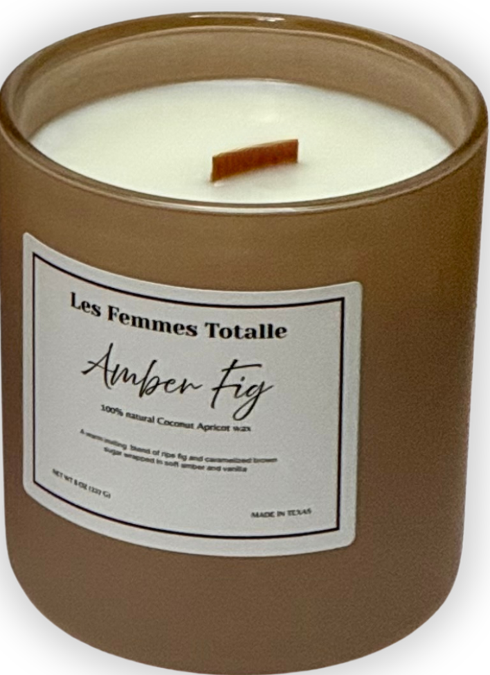 Amber Fig - 100% Natural Coconut Apricot Wax Candle