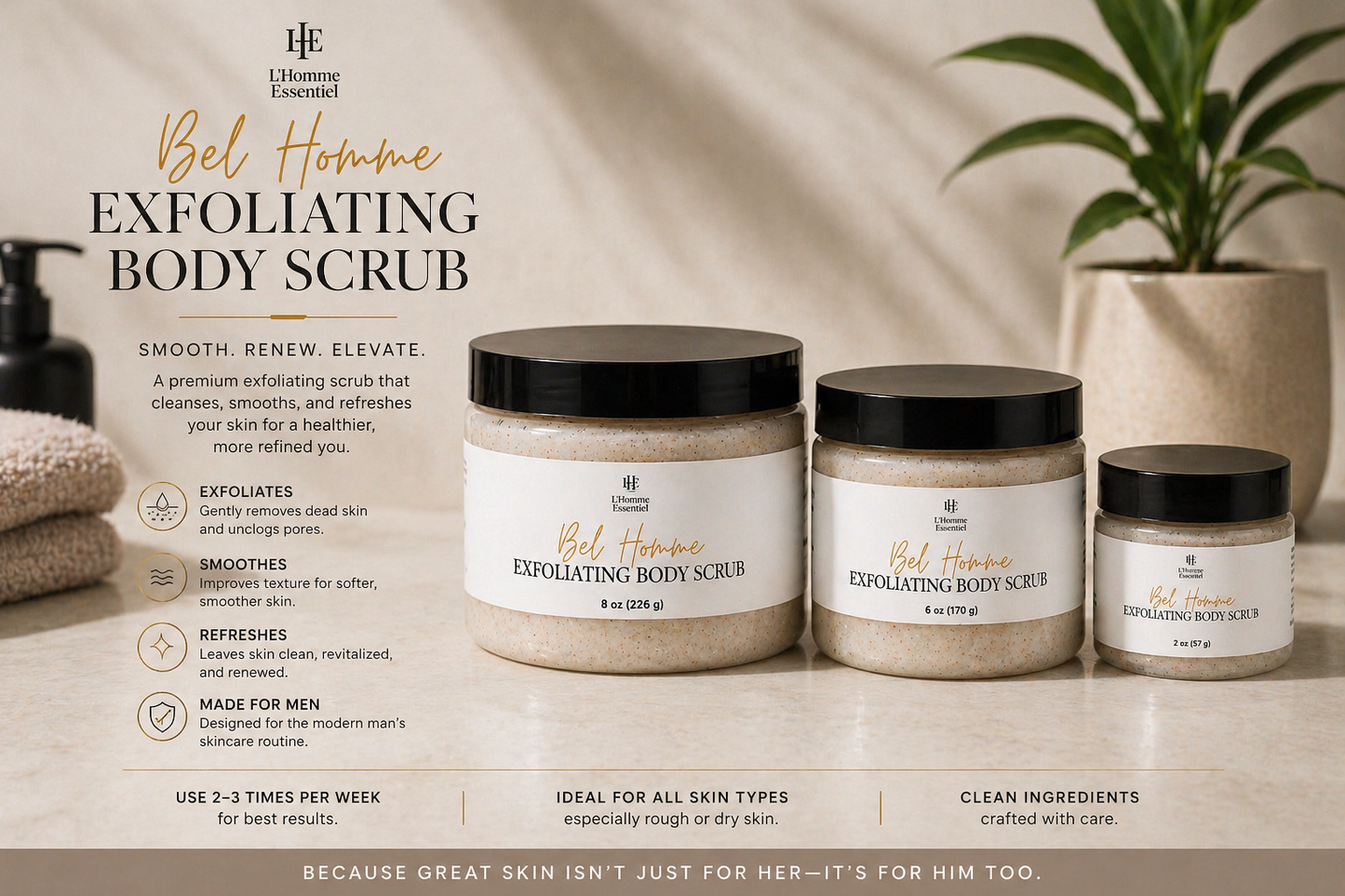Bel Homme body scrub