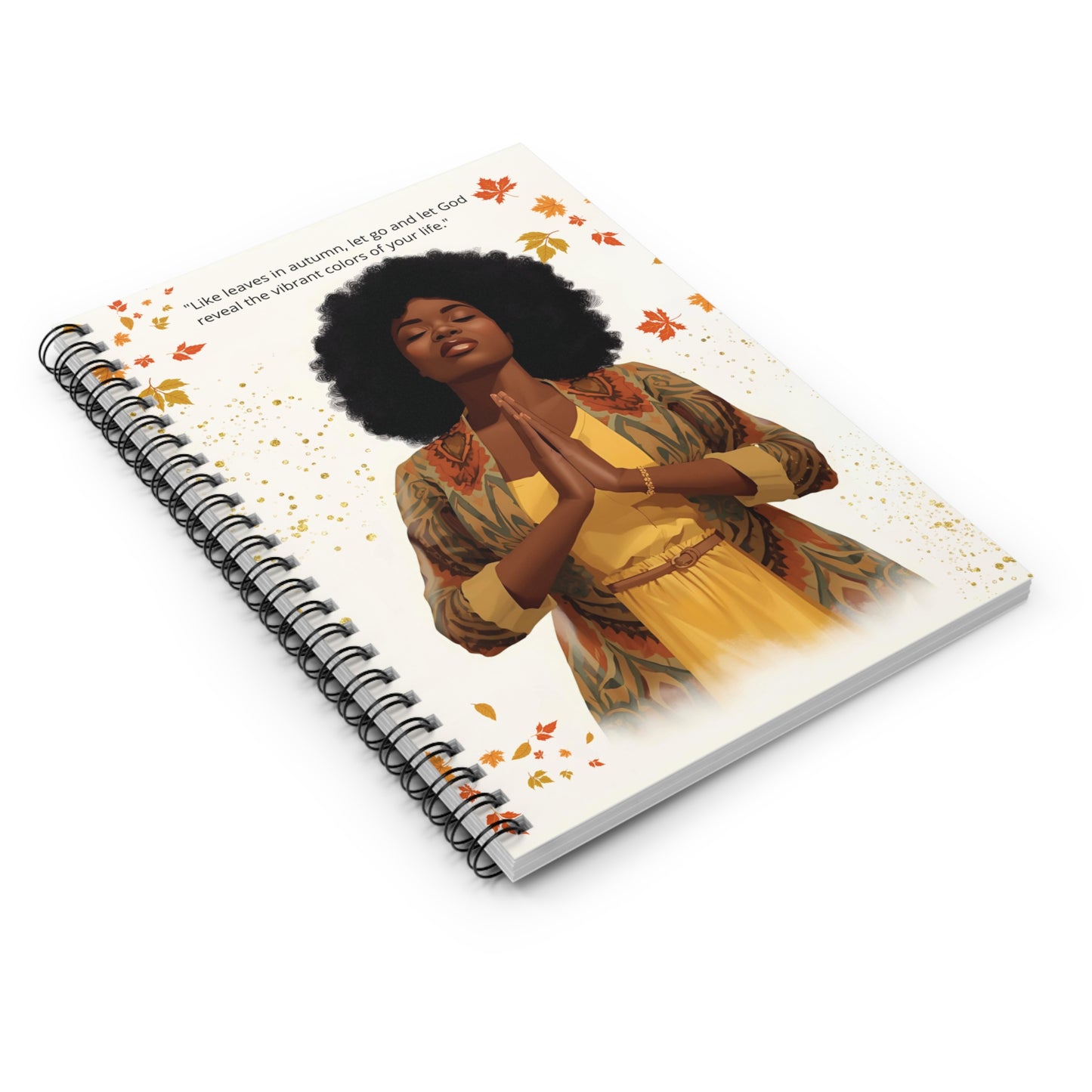 Inspirational Spiral Notebook - Faith & Colorful Autumn Design, Journaling, School Supplies, Gift for Her, Self-Discovery