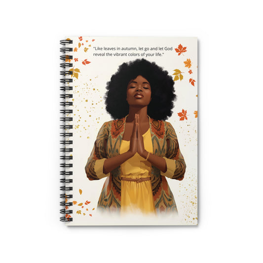 Inspirational Spiral Notebook - Faith & Colorful Autumn Design, Journaling, School Supplies, Gift for Her, Self-Discovery