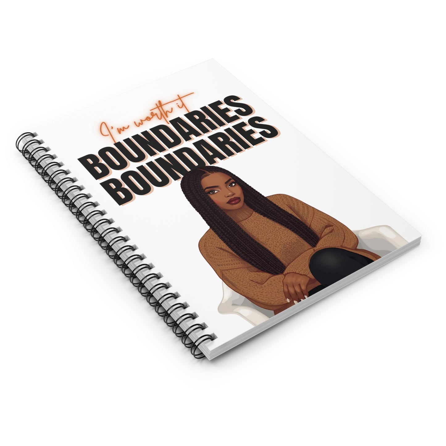 Empowering Spiral Notebook  Boundaries  Journaling, Writing, Self-Care, Gift for Friends, Motivational Quotes