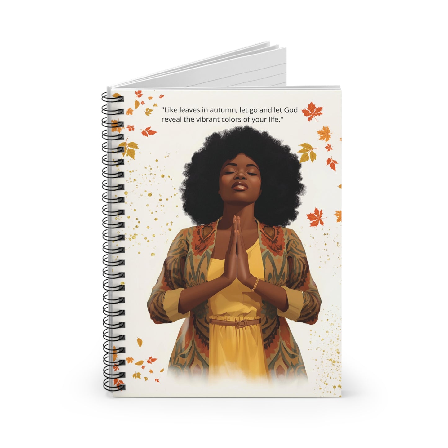 Inspirational Spiral Notebook - Faith & Colorful Autumn Design, Journaling, School Supplies, Gift for Her, Self-Discovery