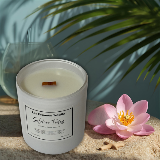 Golden Tides - 100% Natural Coconut Apricot Wax Candle