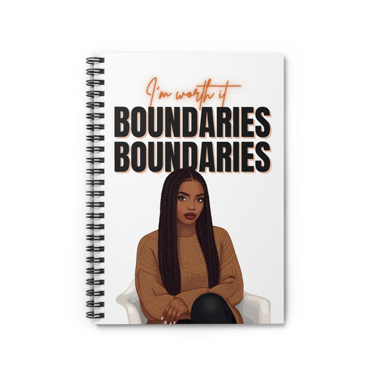 Empowering Spiral Notebook  Boundaries  Journaling, Writing, Self-Care, Gift for Friends, Motivational Quotes