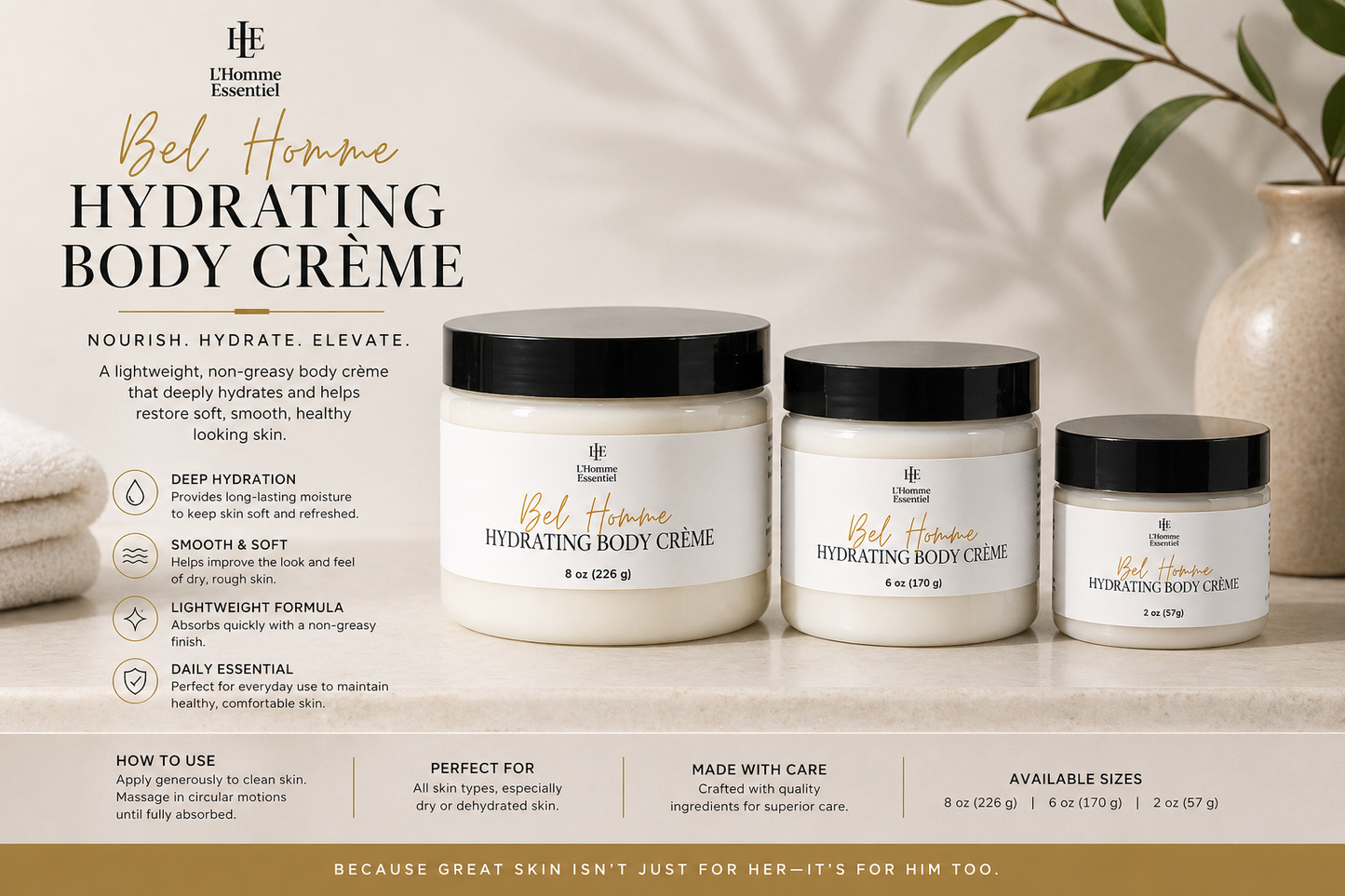 Bel Homme body crème