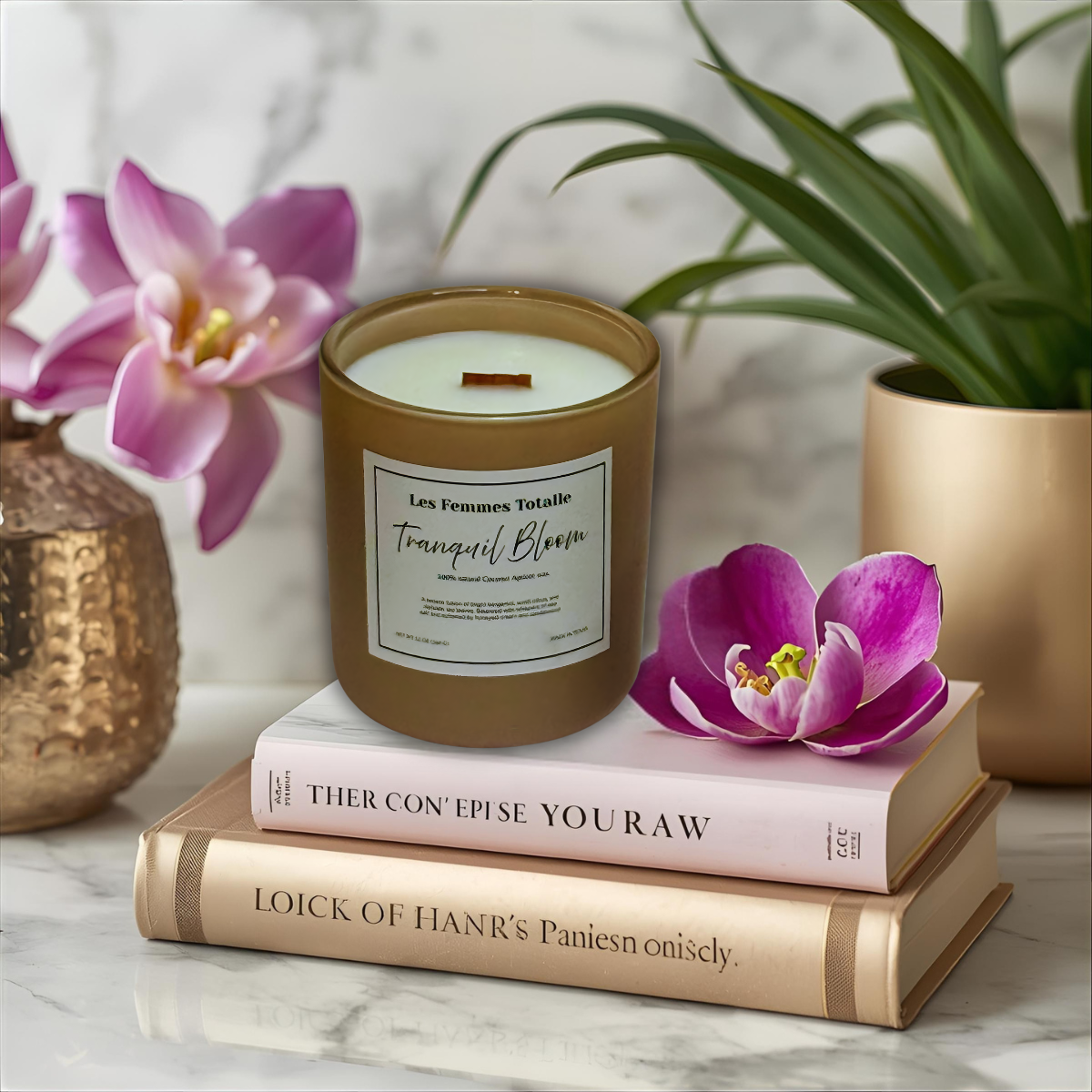 Tranquil Bloom  - 100% Natural Coconut Apricot Wax Candle