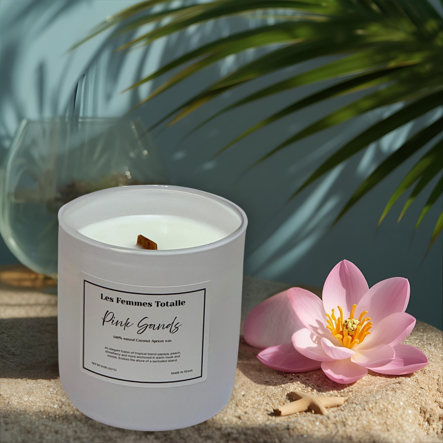 Pink Sand- 100% Natural Coconut Apricot Wax Candle