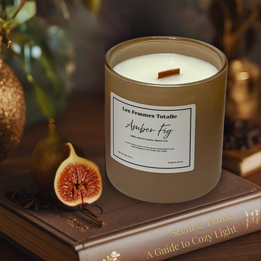 Amber Fig - 100% Natural Coconut Apricot Wax Candle