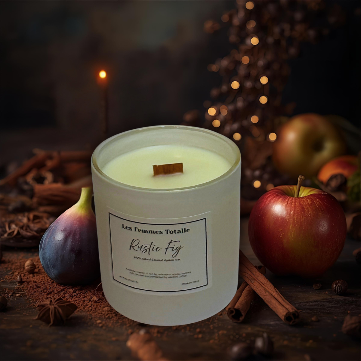 Rustic Fig - 100% Natural Coconut Apricot Wax Candle