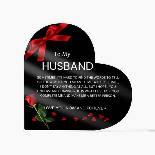 "Forever and Always: Celebrate your Love with this Acrylic Heart Plaque"