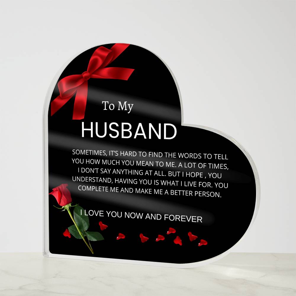 "Forever and Always: Celebrate your Love with this Acrylic Heart Plaque"