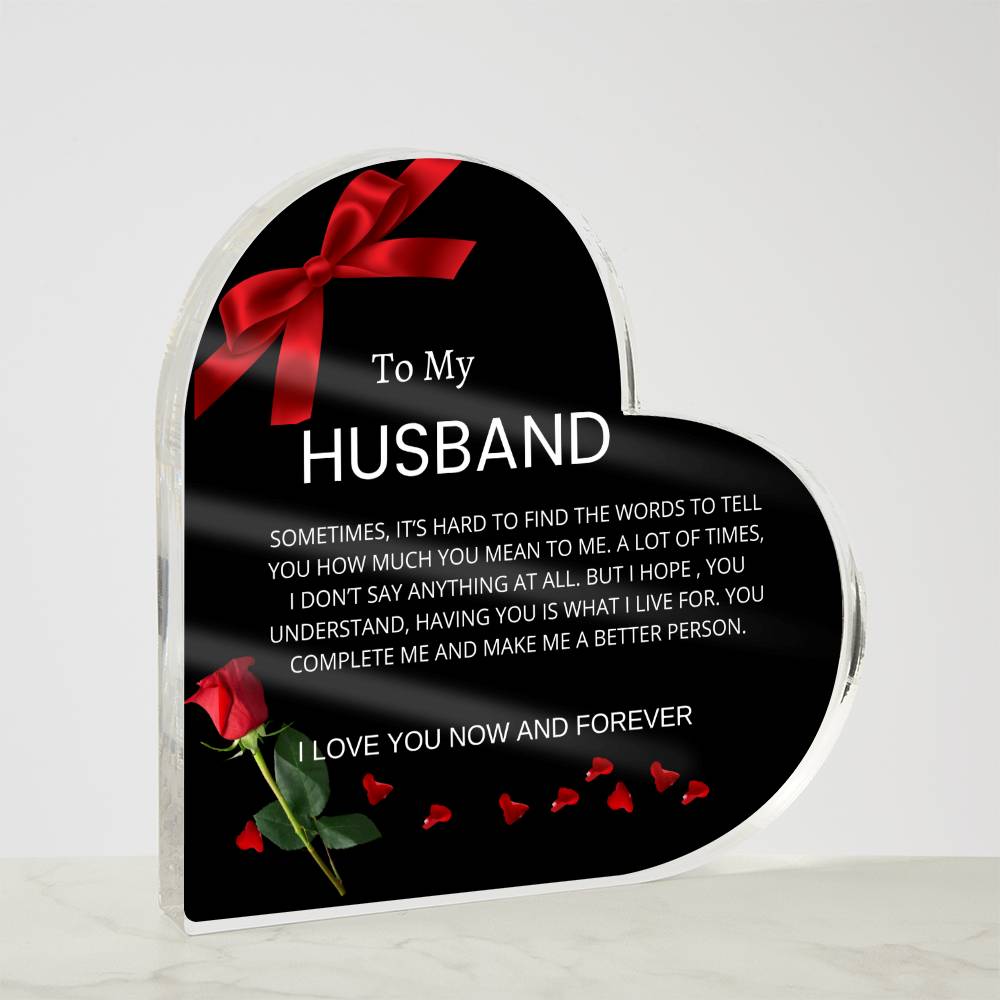 "Forever and Always: Celebrate your Love with this Acrylic Heart Plaque"