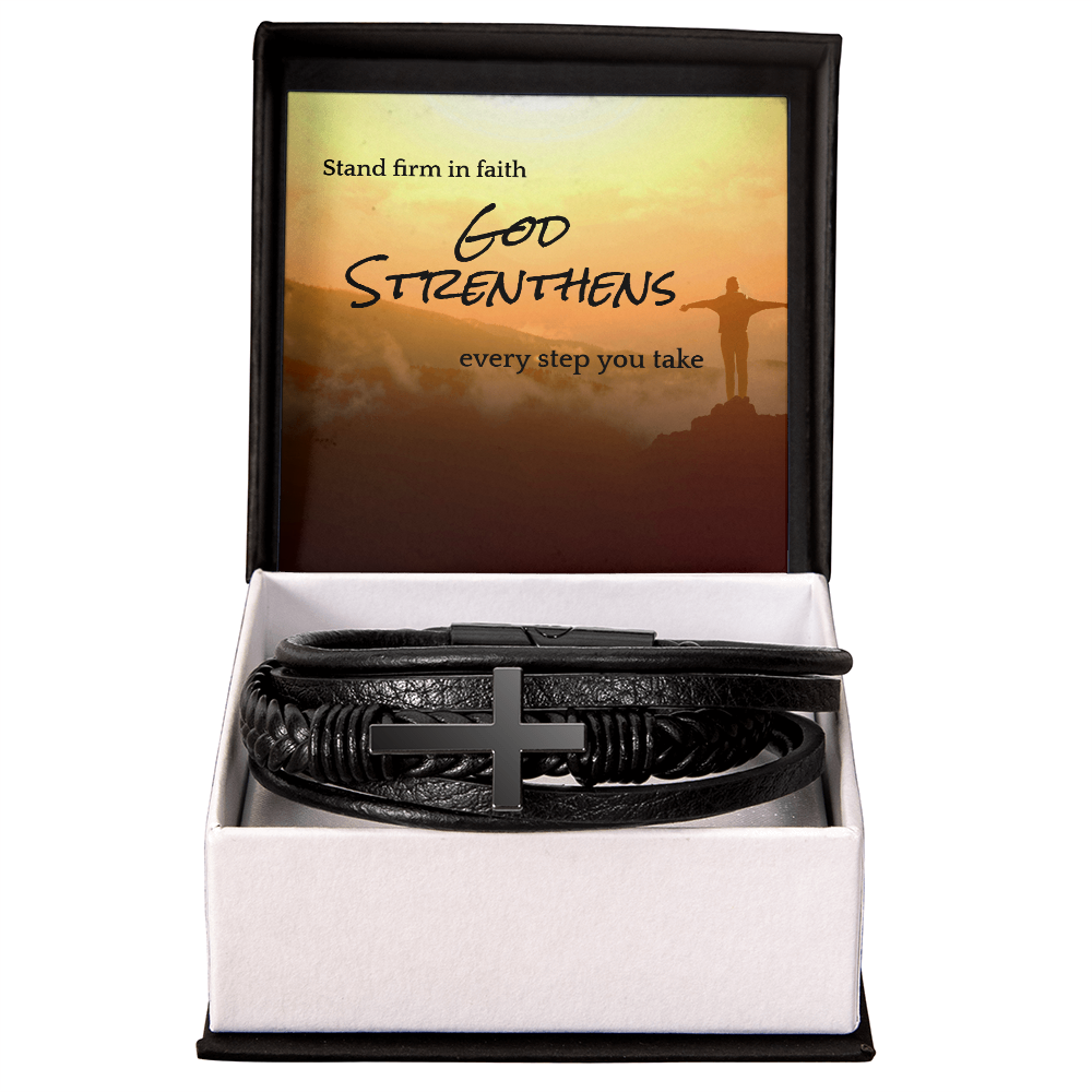 Men's Cross Leather Bracelet: A Timeless Keepsake