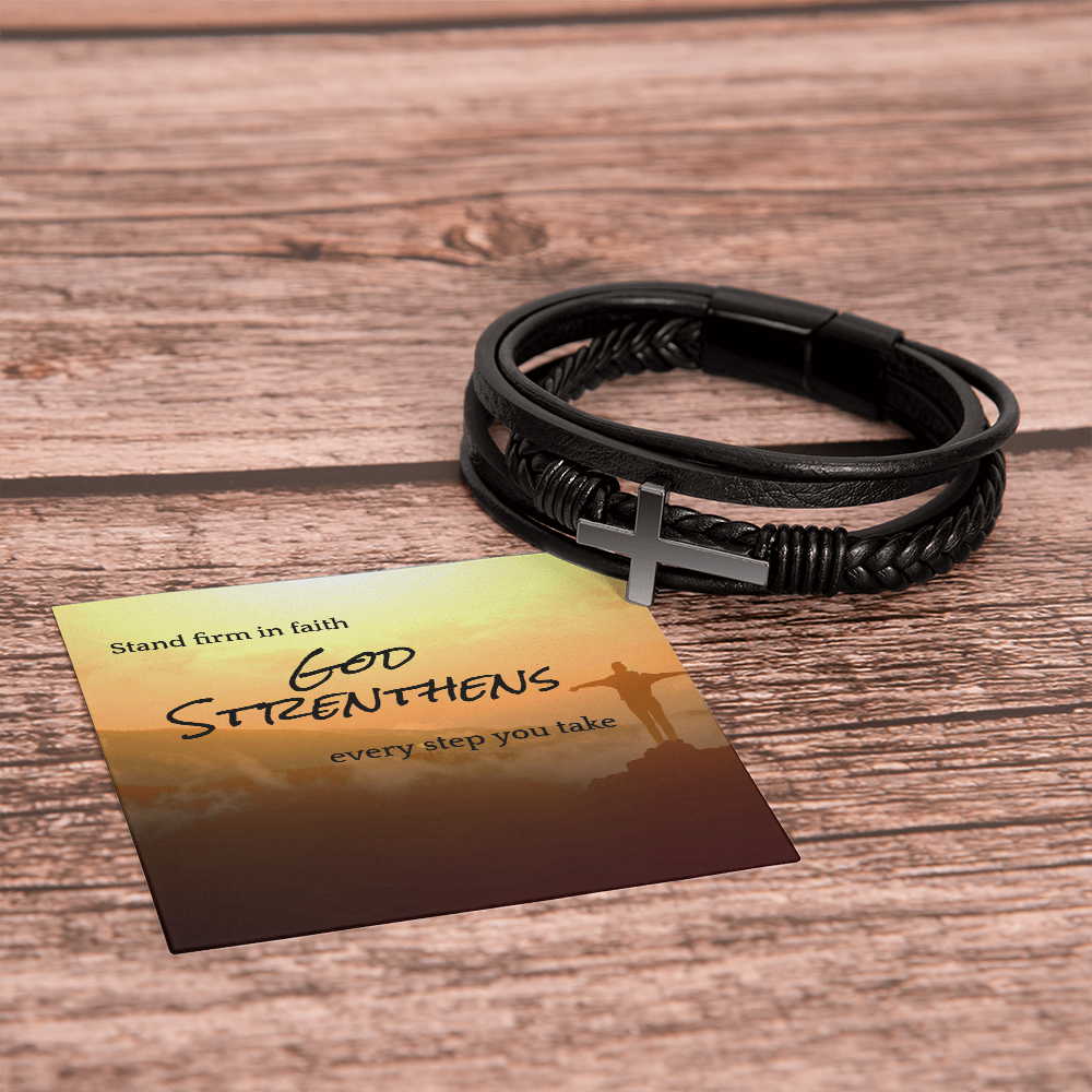 Men's Cross Leather Bracelet: A Timeless Keepsake