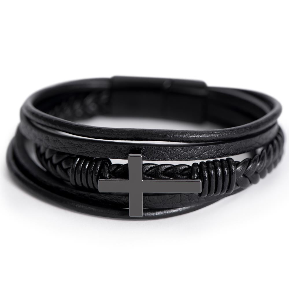 Men's Cross Leather Bracelet: A Timeless Keepsake
