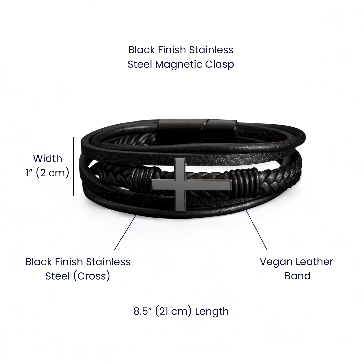 Men's Cross Leather Bracelet: A Timeless Keepsake