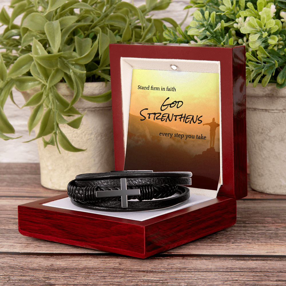 Men's Cross Leather Bracelet: A Timeless Keepsake