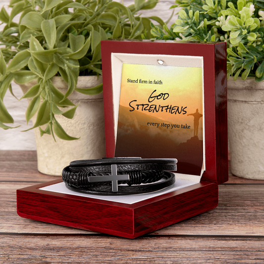 Men's Cross Leather Bracelet: A Timeless Keepsake