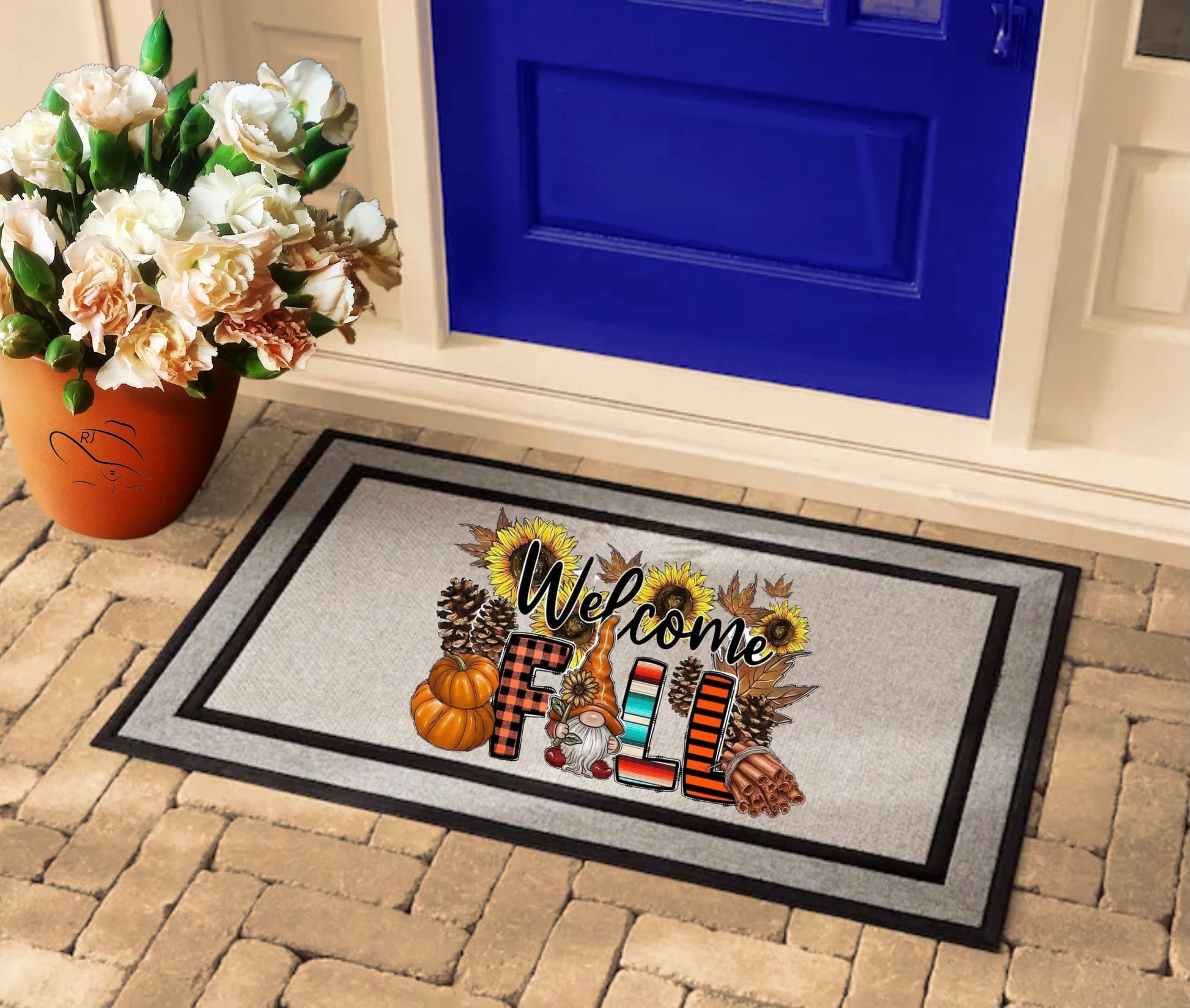 Fall doormat custom doormat Autum doormat Fall decor personalized doormat