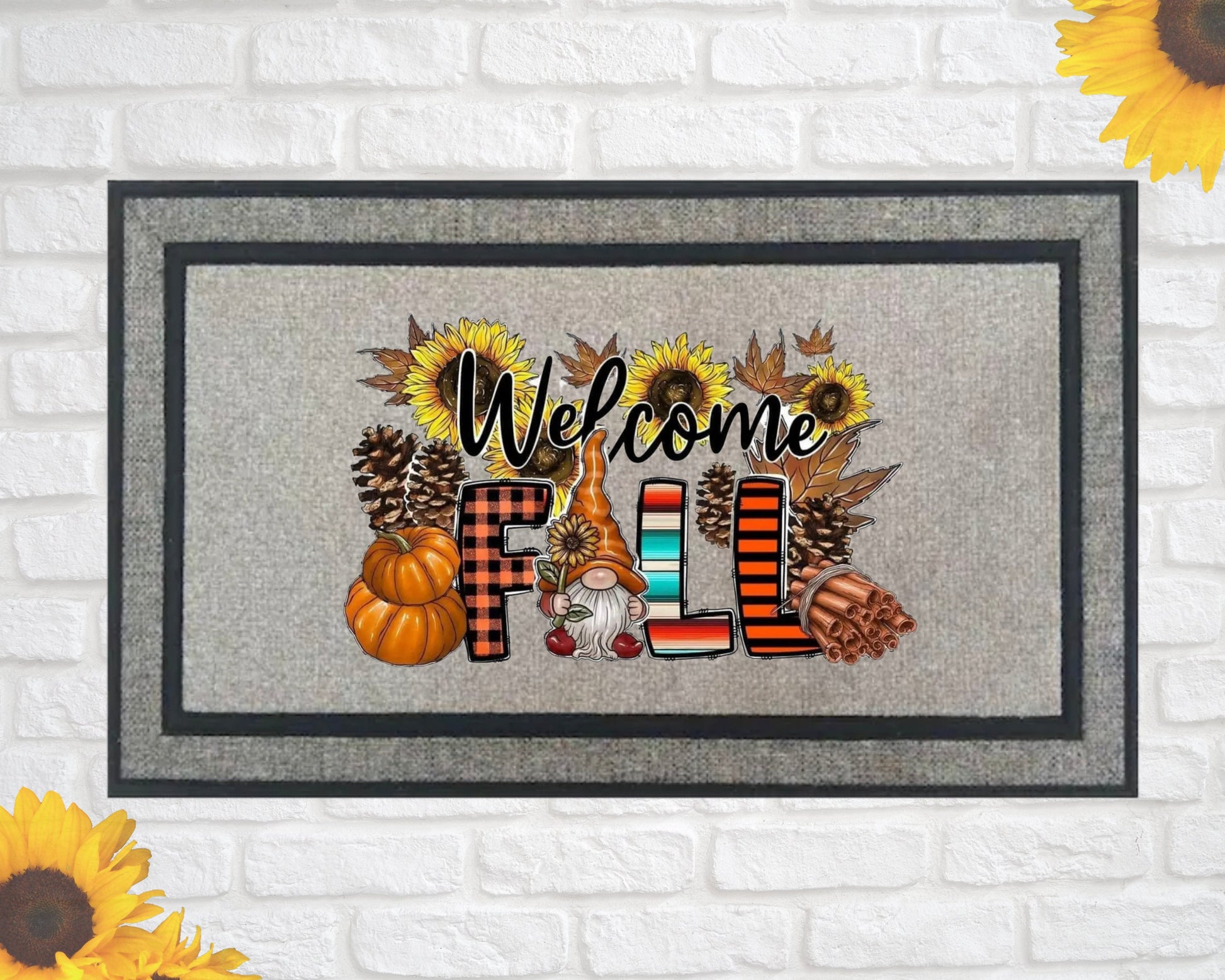 Fall doormat custom doormat Autum doormat Fall decor personalized doormat