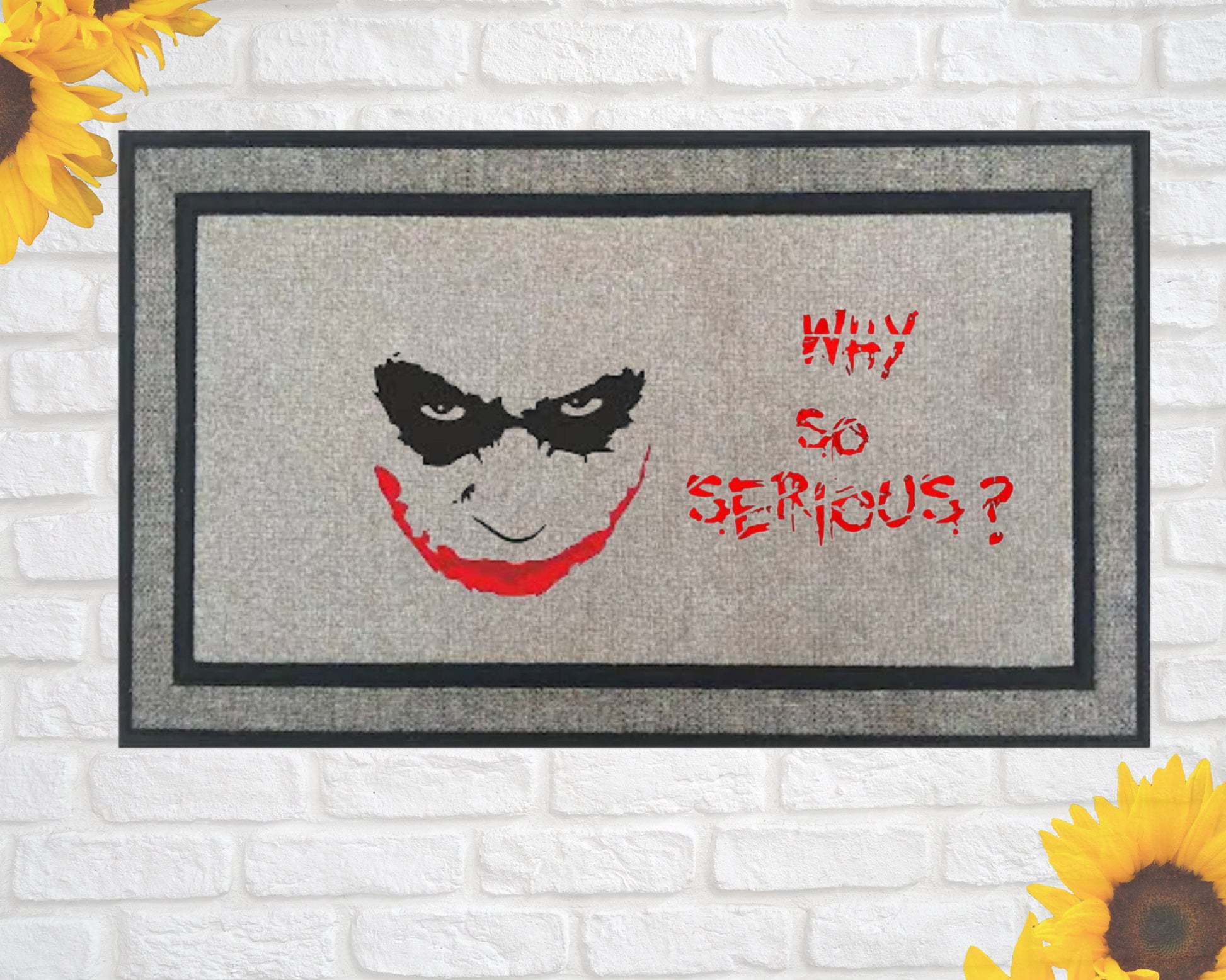 Joker welcome Mat Joker rug themed doormat decorative rug Funny rug Famous character doormat comic