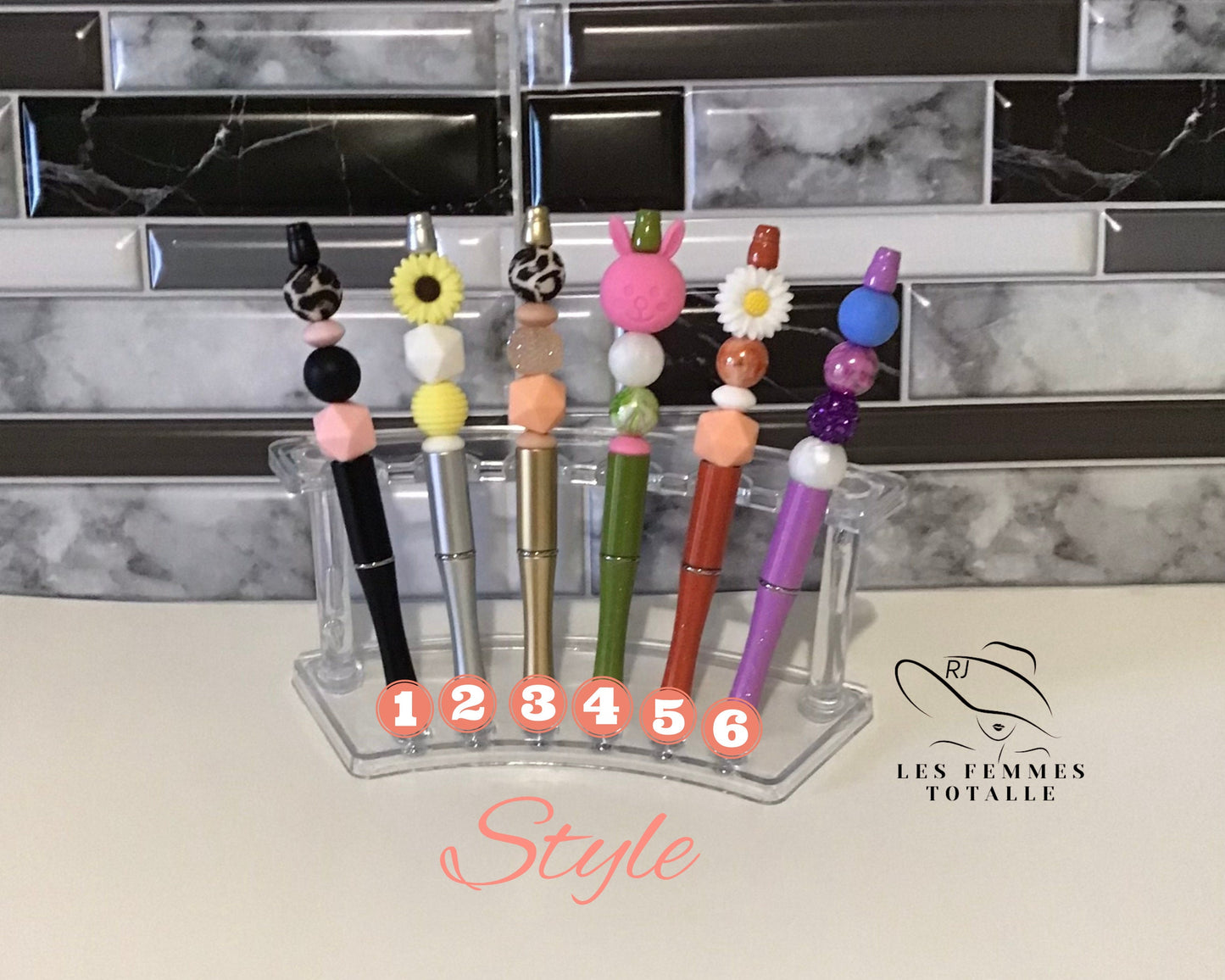 Beaded pen, Jeweled pen, Sunflower pen, Leopard pen, Custom pen, stylish pen, His/Hers gift, ballpoint black ink pen