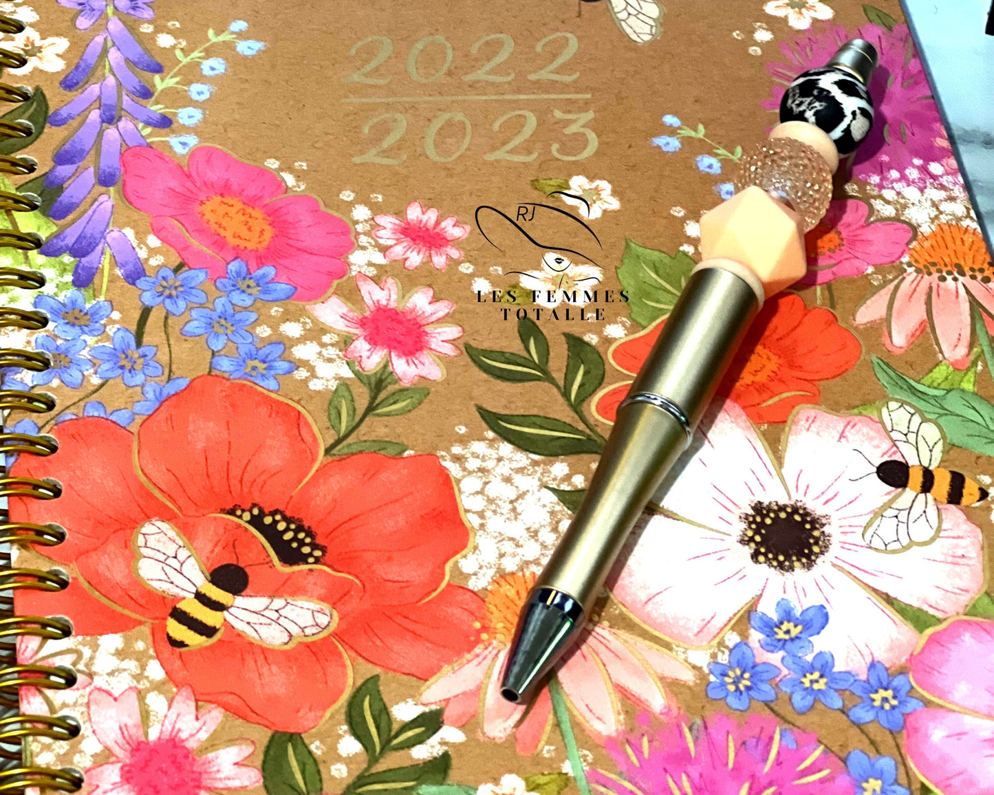 Beaded pen, Jeweled pen, Sunflower pen, Leopard pen, Custom pen, stylish pen, His/Hers gift, ballpoint black ink pen