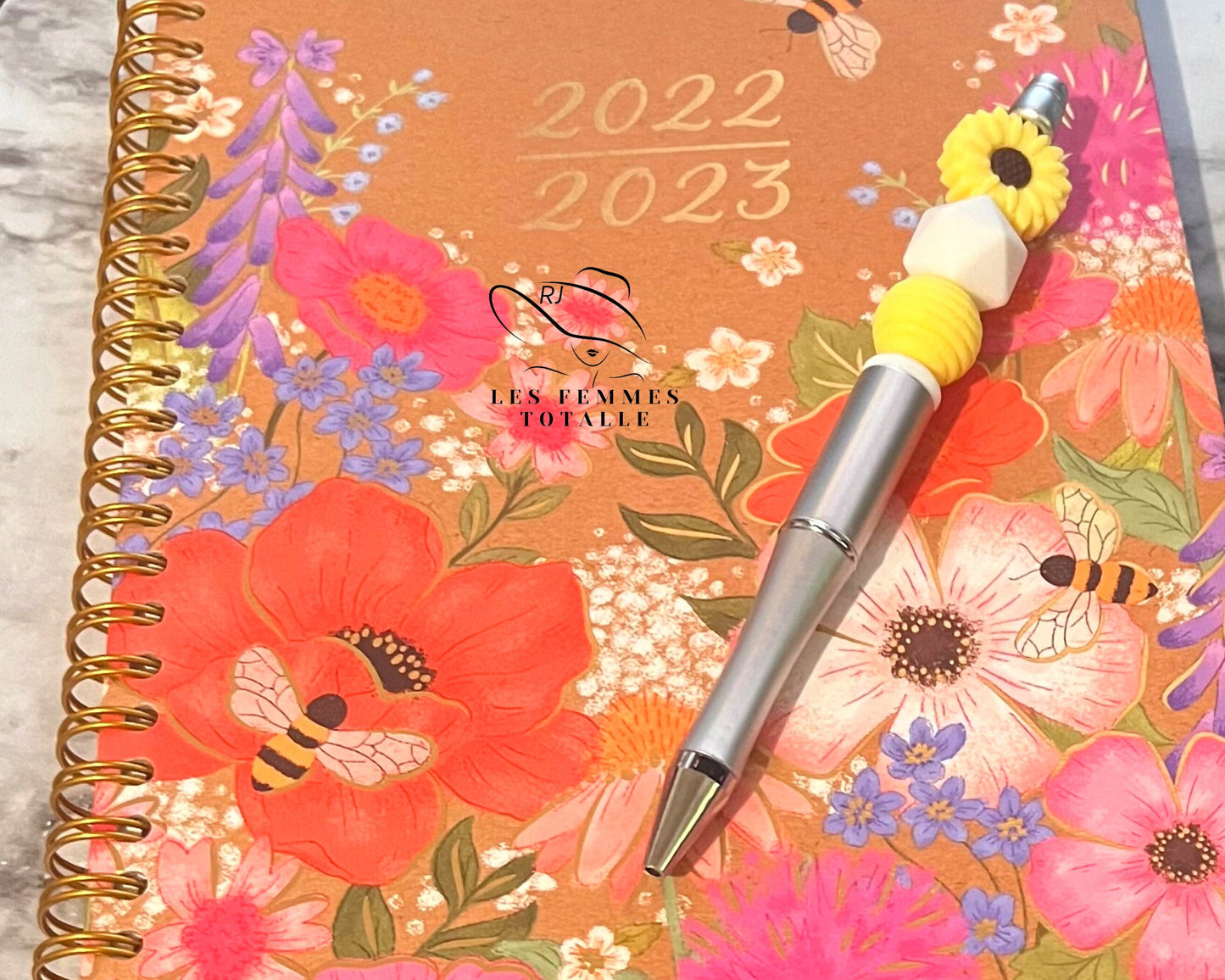 Beaded pen, Jeweled pen, Sunflower pen, Leopard pen, Custom pen, stylish pen, His/Hers gift, ballpoint black ink pen