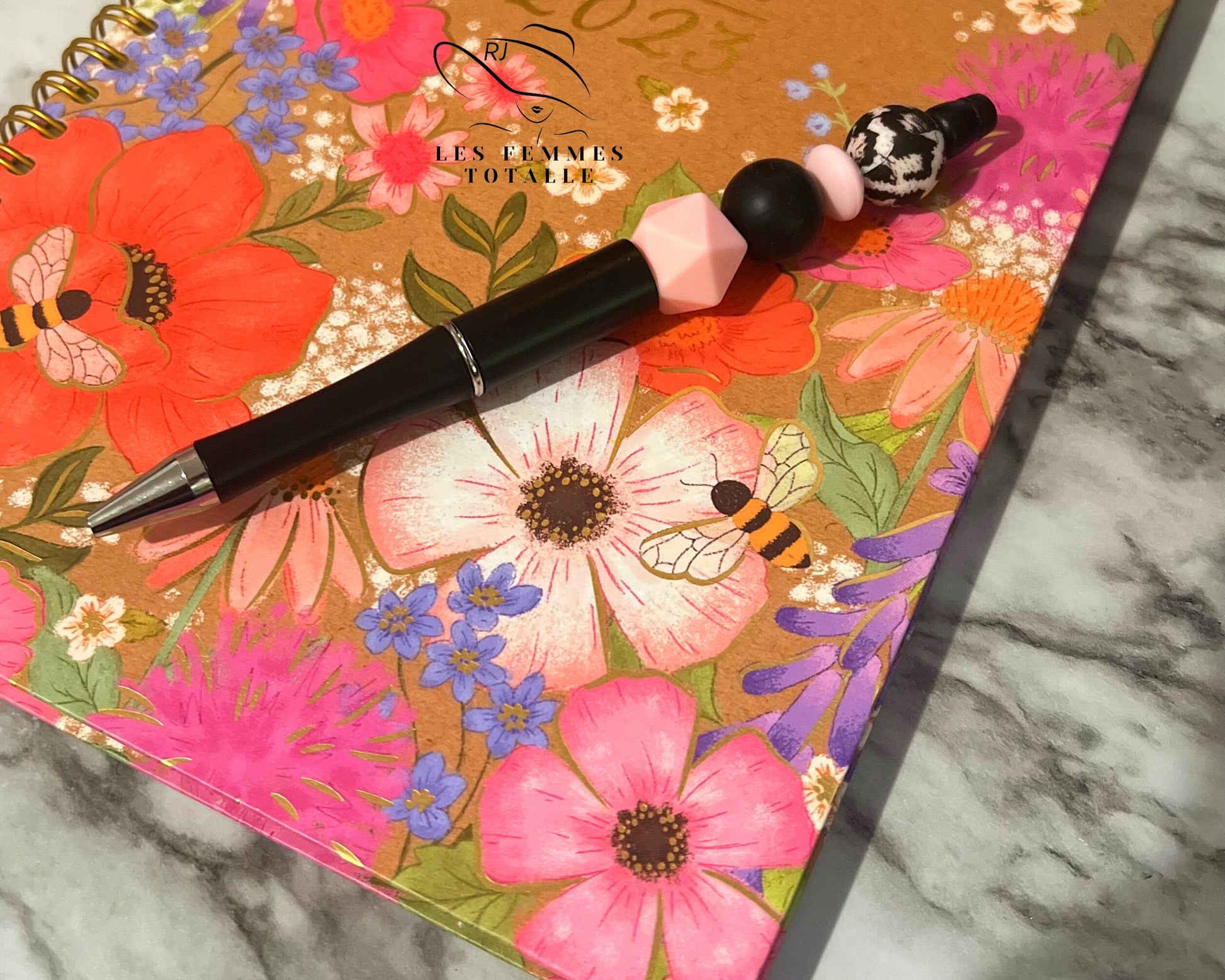 Beaded pen, Jeweled pen, Sunflower pen, Leopard pen, Custom pen, stylish pen, His/Hers gift, ballpoint black ink pen