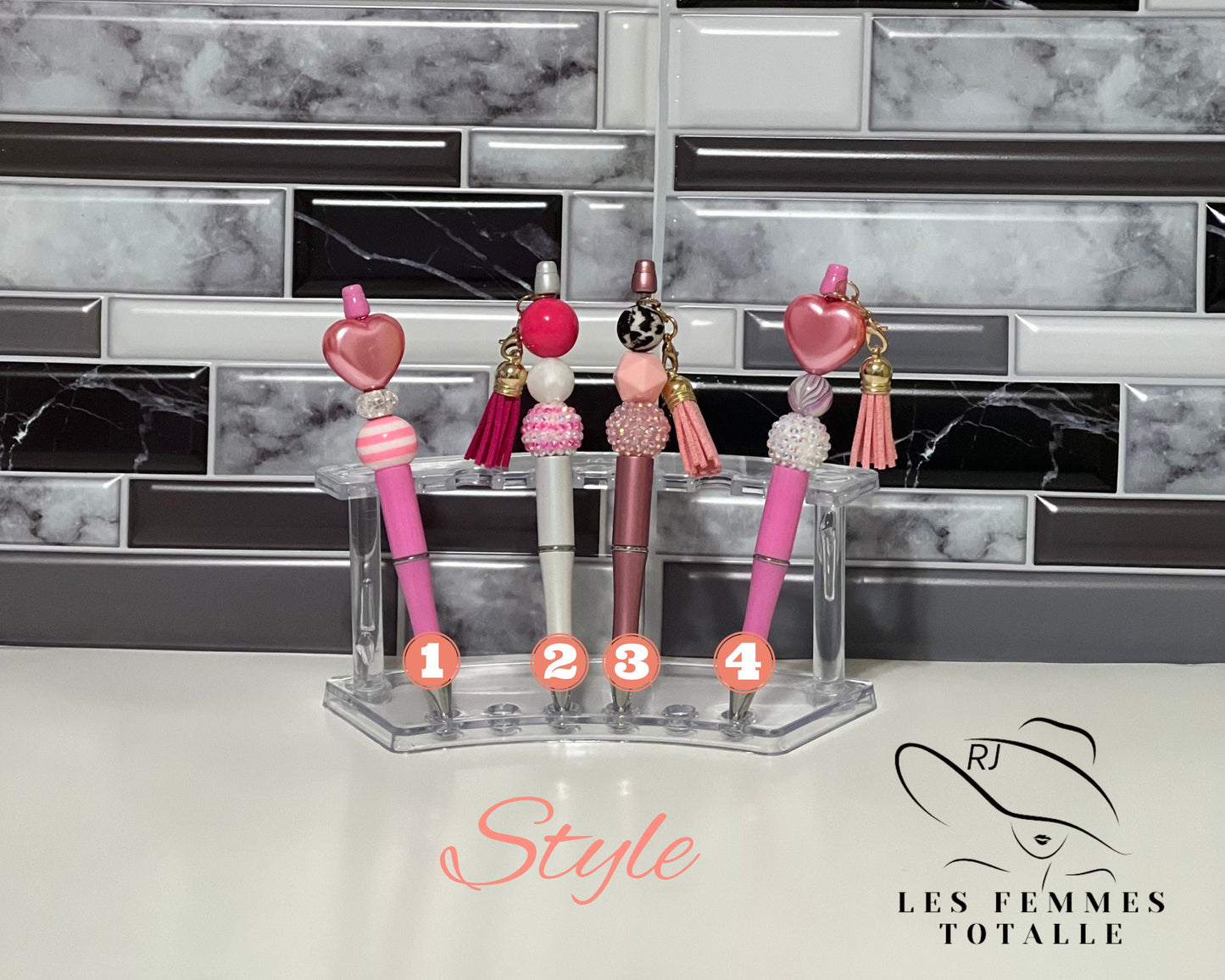 Beaded pens, stylish pens, custom pen, Black ballpoint pen, his and hers gifts, black ink pen