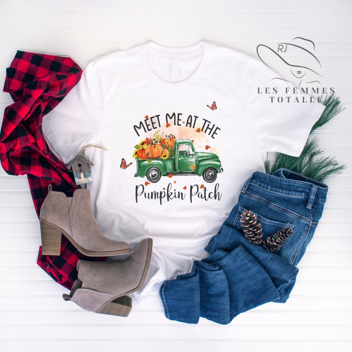 Tis the season, pumpkin latte, Howdy Fall shirt, Plaid Truck Autumn shirt, Howdy Fall, Custom shirt , Fall vibes shirt