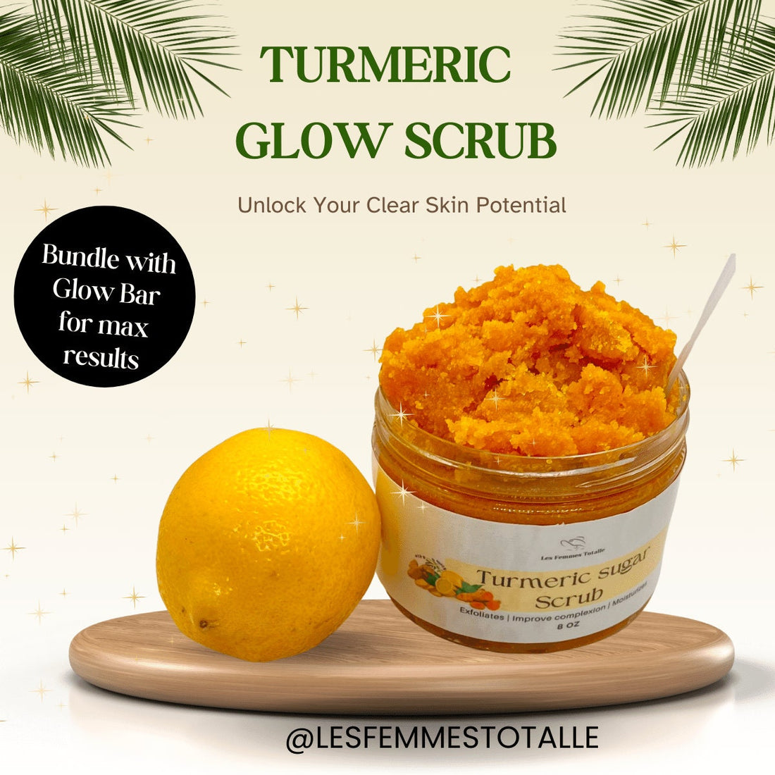 Turmeric body SUGAR SCRUB, Turmeric beauty products, Turmeric SKINCARE