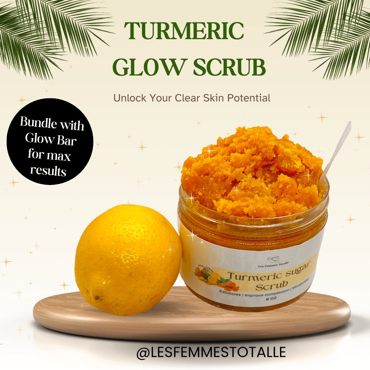 Turmeric body SUGAR SCRUB, Turmeric beauty products, Turmeric SKINCARE