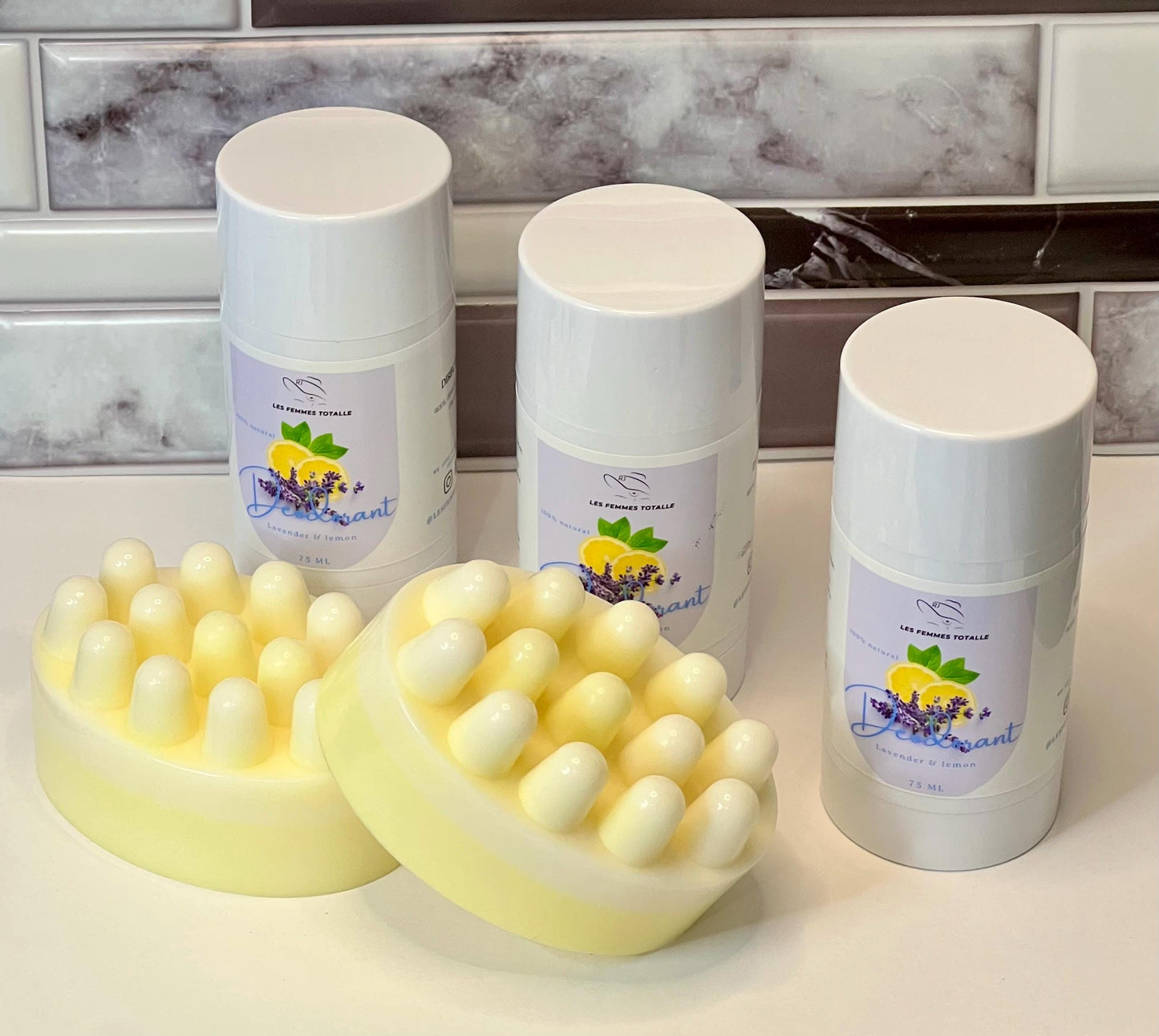 Natural Deodorant - Lemon Lavender, Natural Ingredients, Suitable for All Skin Types, Lightweight Formula