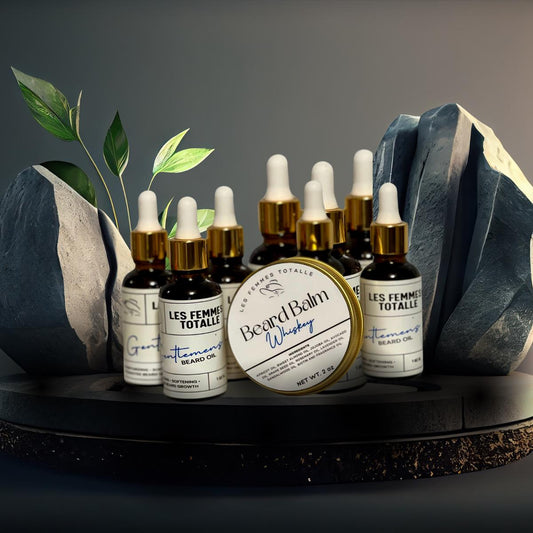 Beard balm and beard growth oil gift set, Natural handmade Conditioning Men’s grooming kit